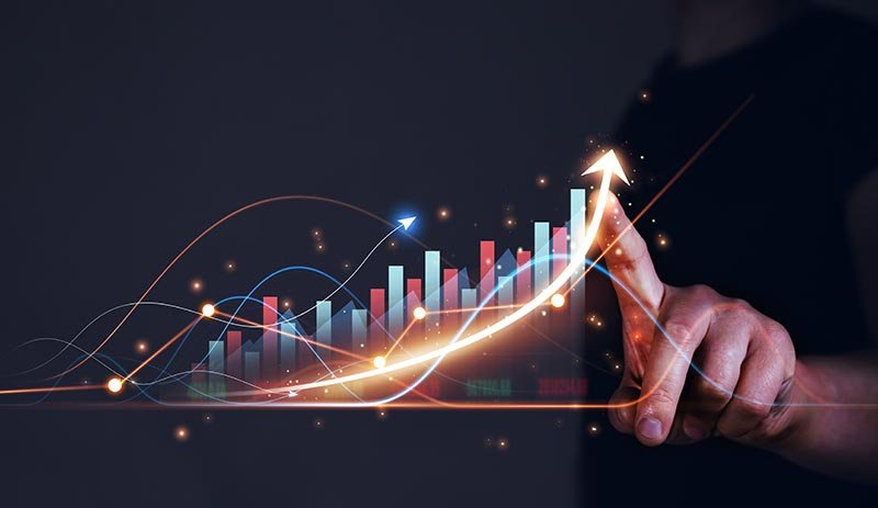 graphic showing business growth