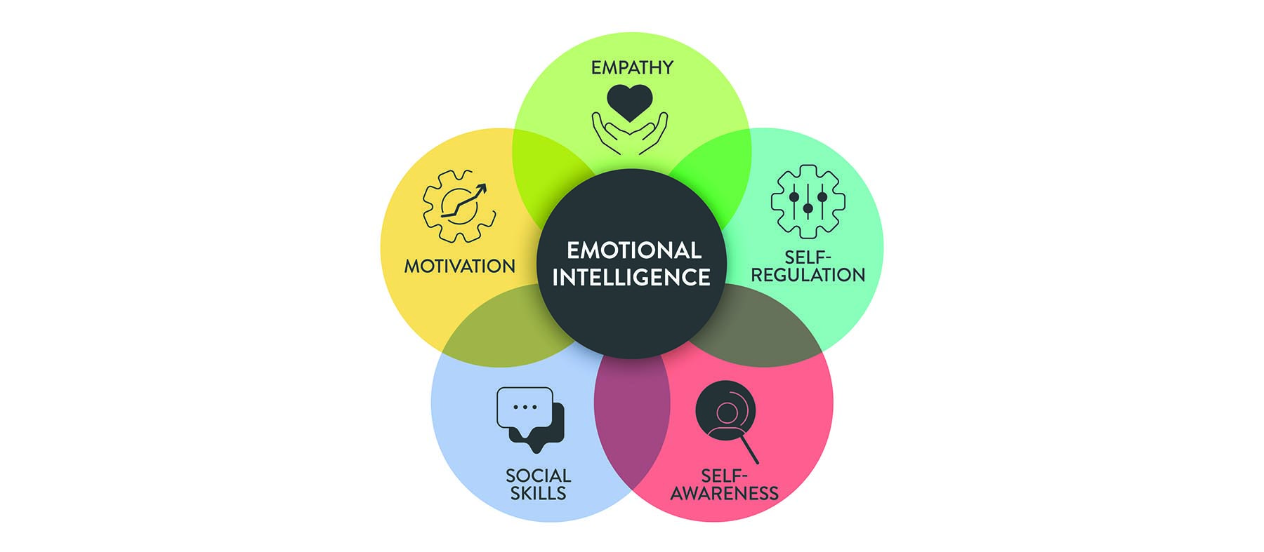 Graphic explaing the elements of emotional intelligence