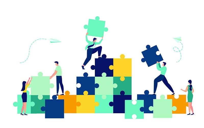 graphic showing how to build a business