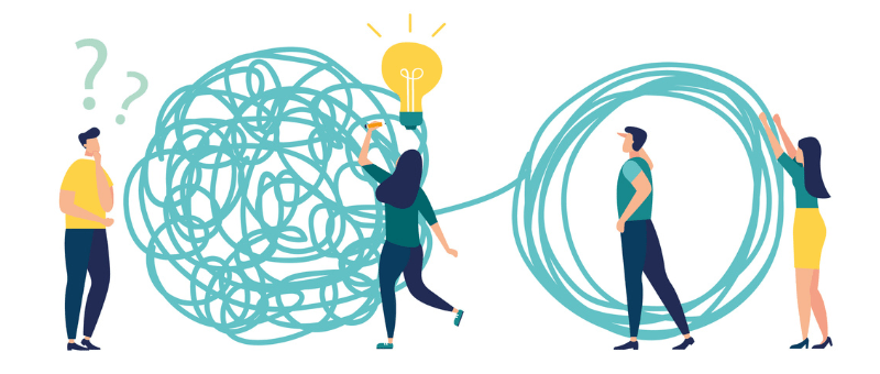 People exhibiting team resilience through problem-solving